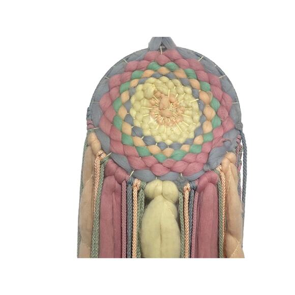 Dream Catcher Handmade Wall Decor 42" Native American Design Feathers & Macrame - Picture 6 of 10